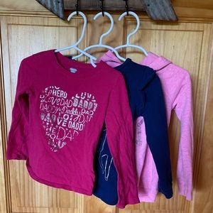 Lot of 3 long sleeve 3T girls shirts